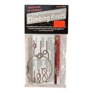 Crag Cards Essential Climbing Knots Guide & Stainless Steel Loop ReferenceReady